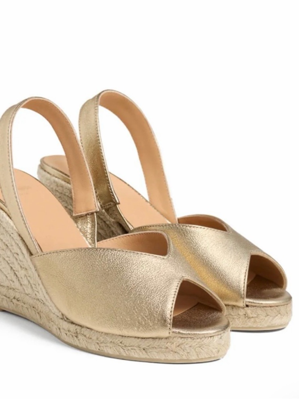 Castaner Slingback Wedge peep toe Espadrilles 9